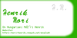 henrik mori business card